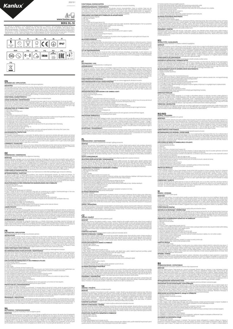 Kanlux BERG DL-10 User manual