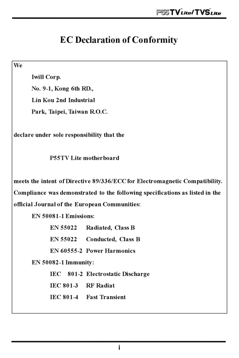 IWILL P55TV User manual
