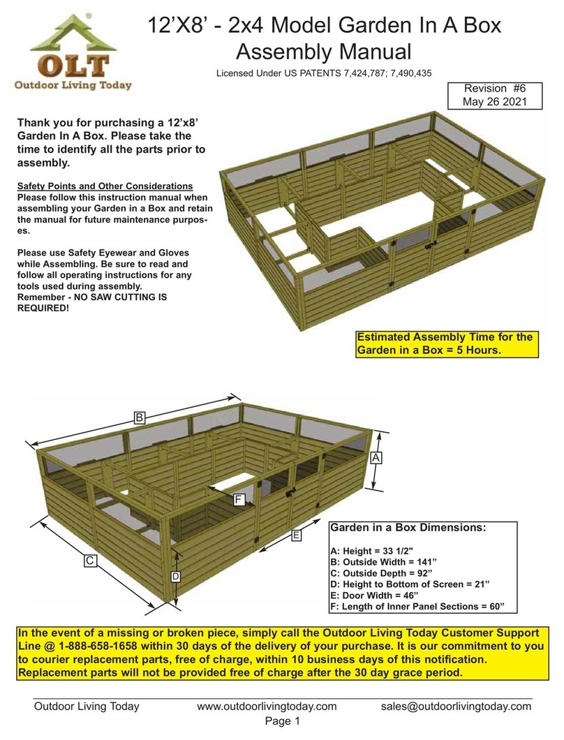 OLT 12'x8' Garden In A Box Assembly manual
