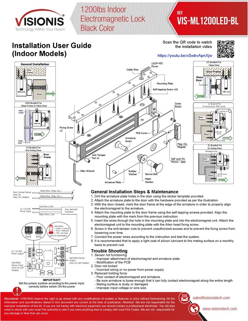 Visionis VIS-ML1200LED-BL Installation & user guide Visionis VIS-ML1200LED-BL Installation & user guide