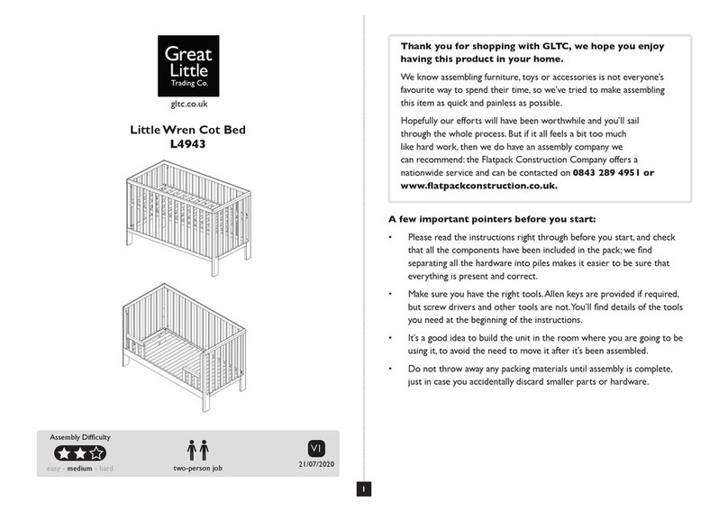 Great Little Trading Little Wren Cot Bed L4943 manual Great Little Trading Little Wren Cot Bed L4943 manual