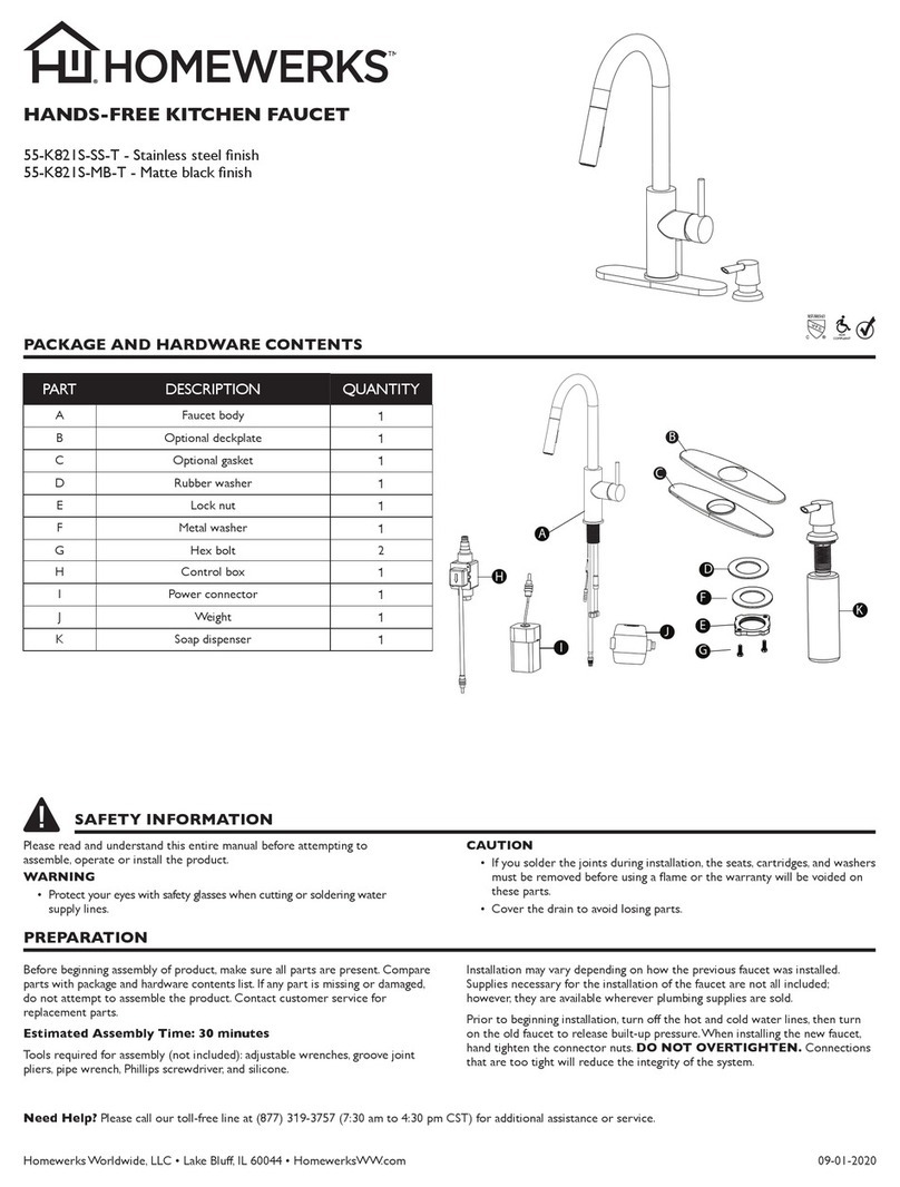 Homewerks 55-K821S-SS-T User manual