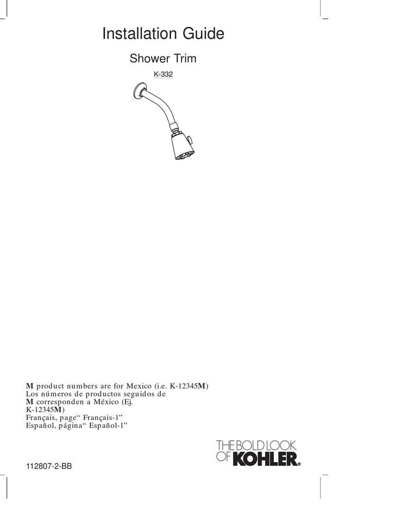Kohler K-332 User manual Kohler K-332 User manual