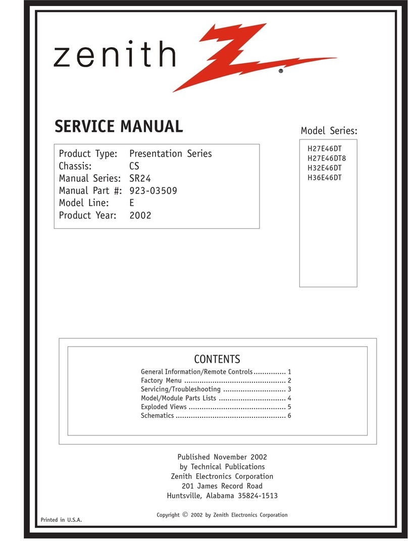 Zenith Presentation Series User manual Zenith Presentation Series User manual