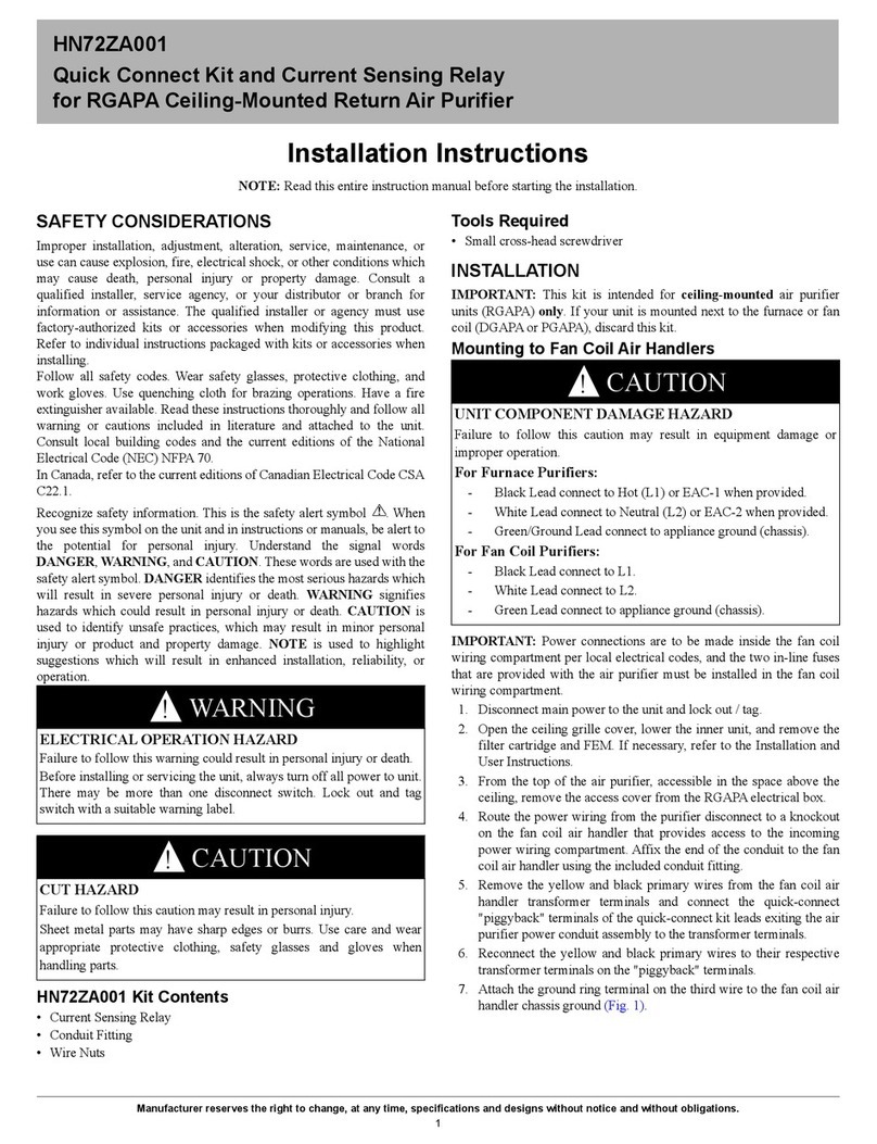 Carrier HN72ZA001 installation instructions