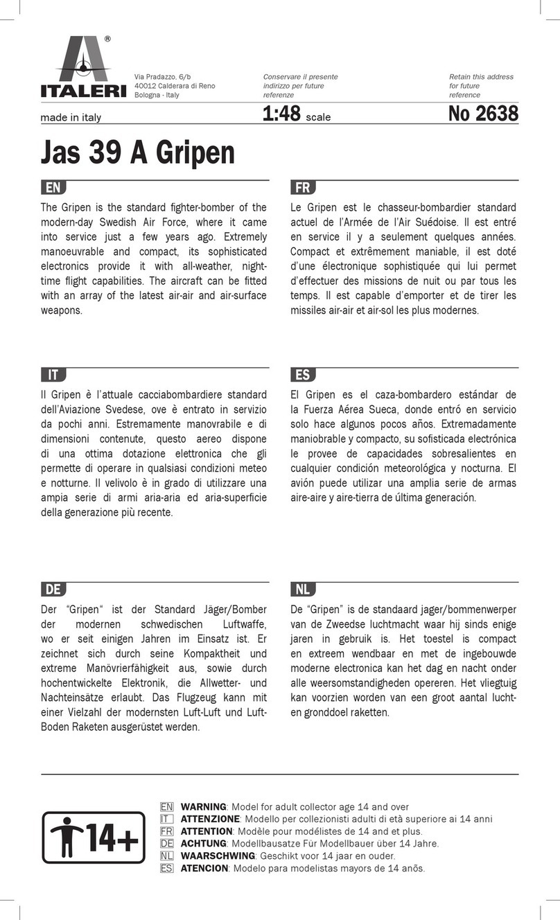 Italeri Jas 39 A Gripen Assembly instructions