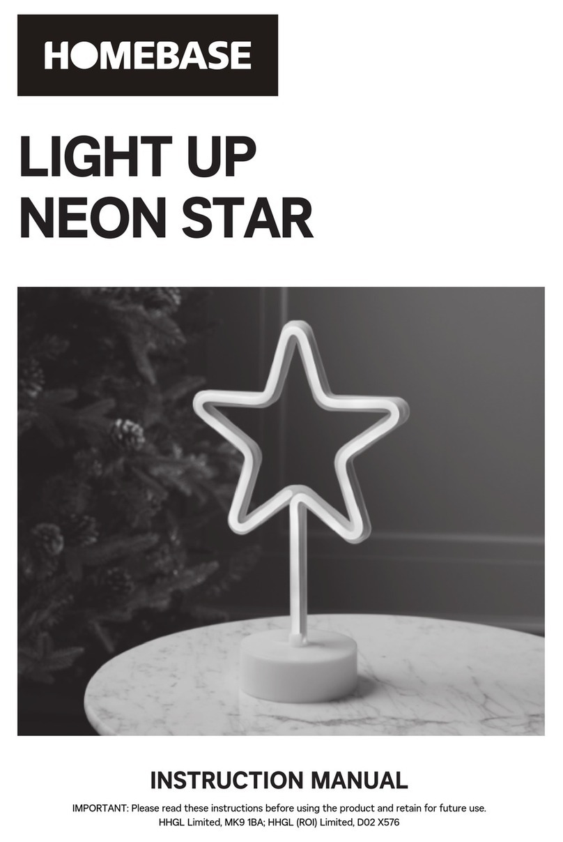 Homebase LIGHT UP NEON STAR instruction manual