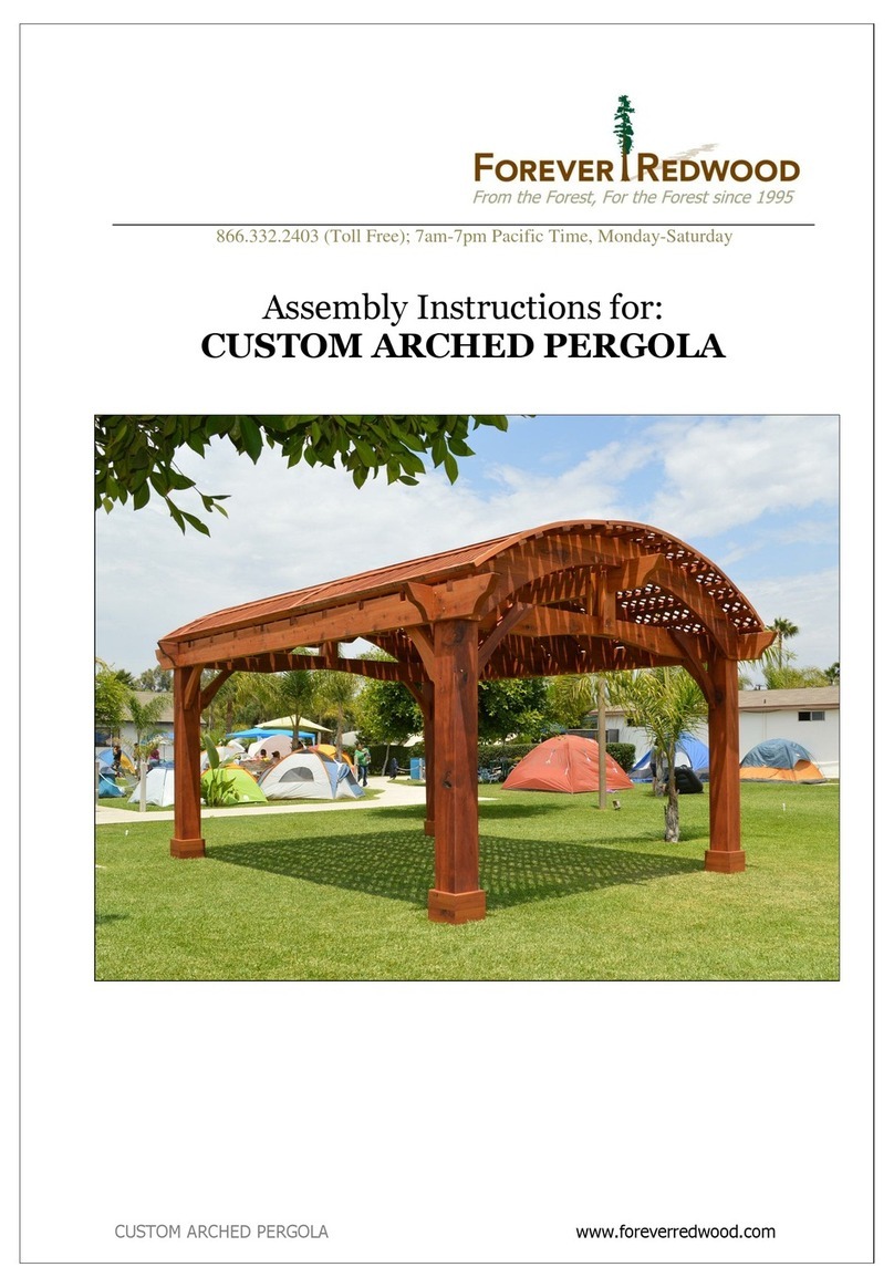 Forever Redwood CUSTOM ARCHED PERGOLA Assembly instructions Forever Redwood CUSTOM ARCHED PERGOLA Assembly instructions