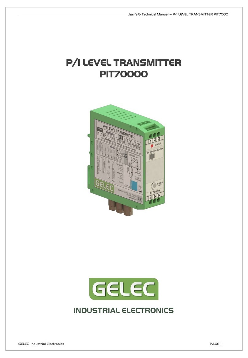 Gelec PIT70000 User's & technical manual