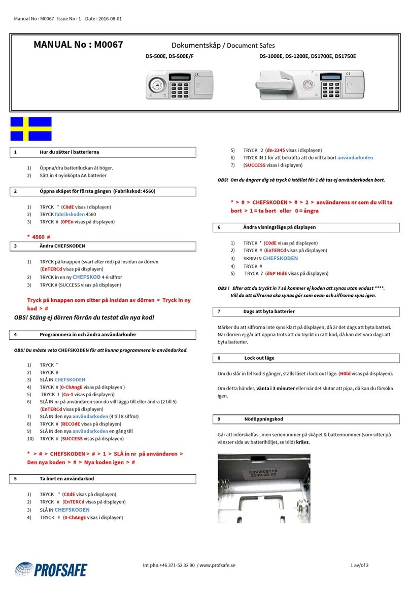 PROFSAFE DS-500E manual