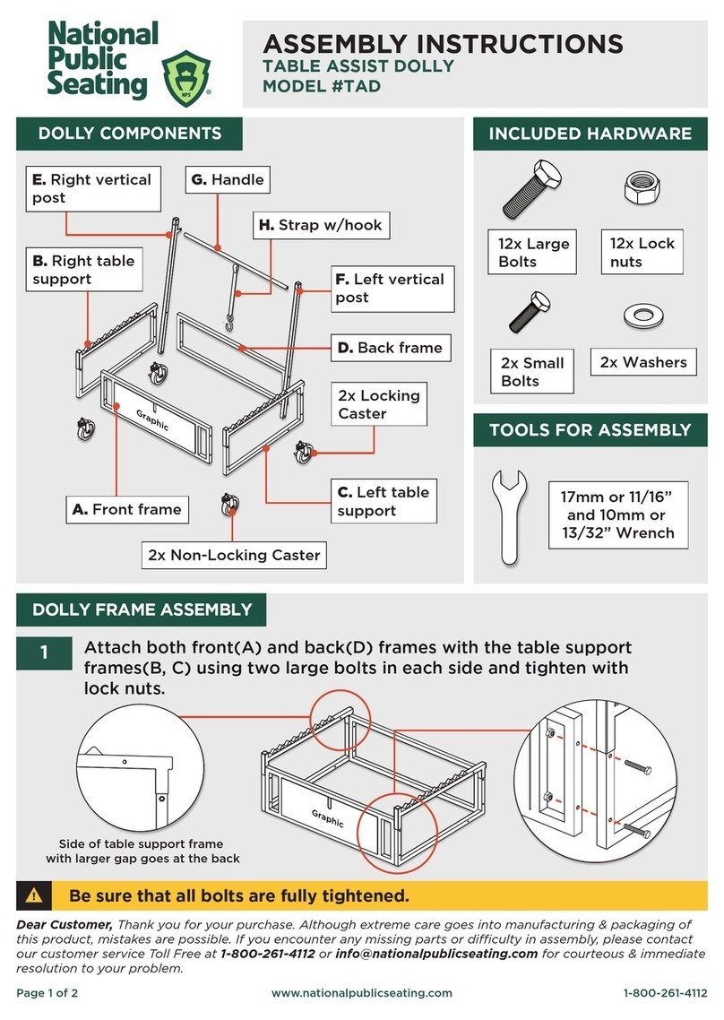 National Public Seating TAD User manual