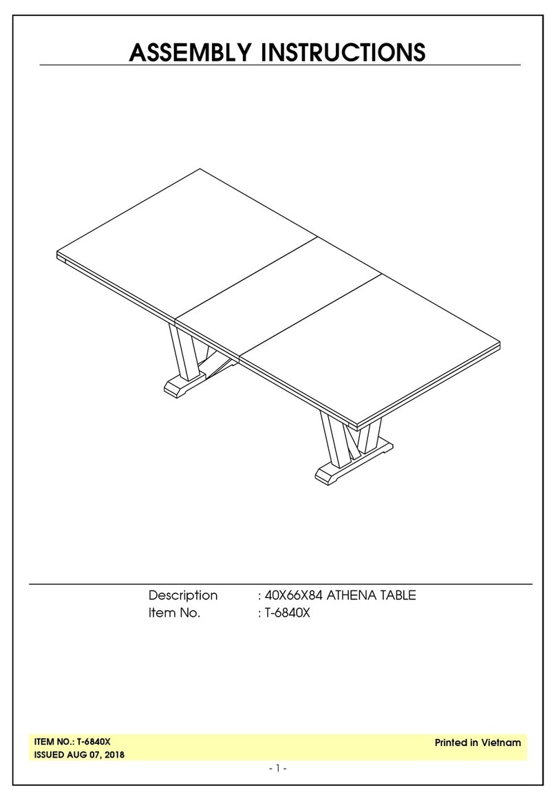 Whitewood Furniture ATHENA T-6840X Assembly instructions