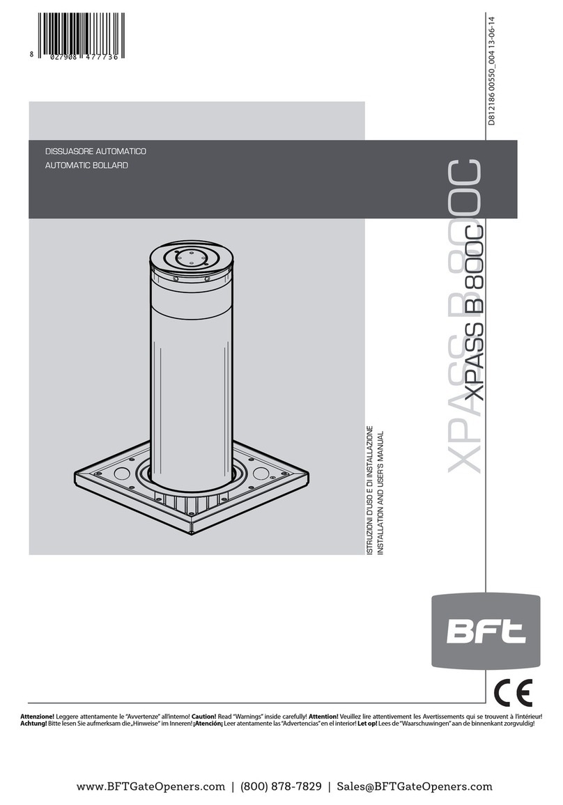 BFT XPASS B 800C User manual