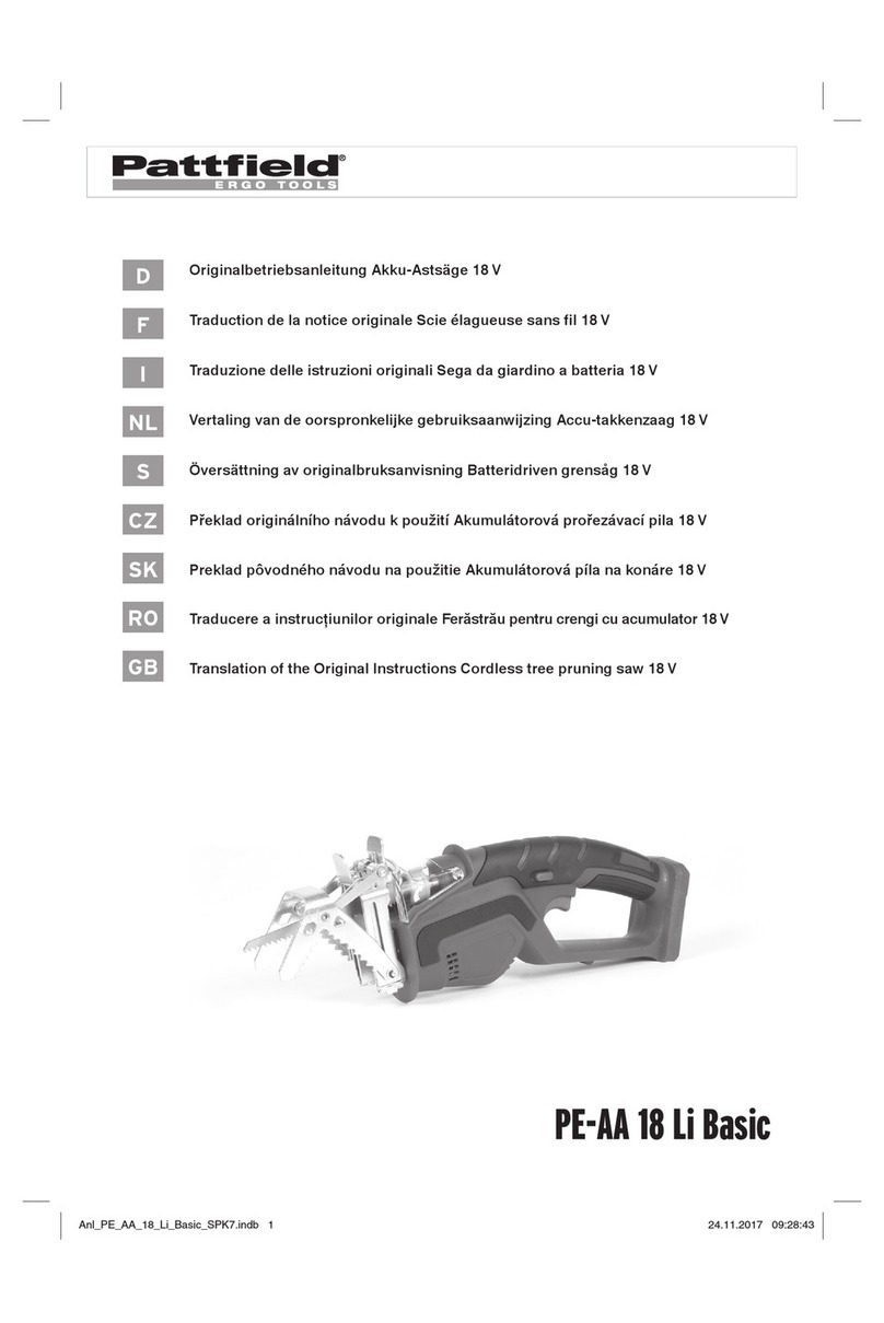 Pattfield Ergo Tools PE-AA 18 Li Basic Translation of the original instructions