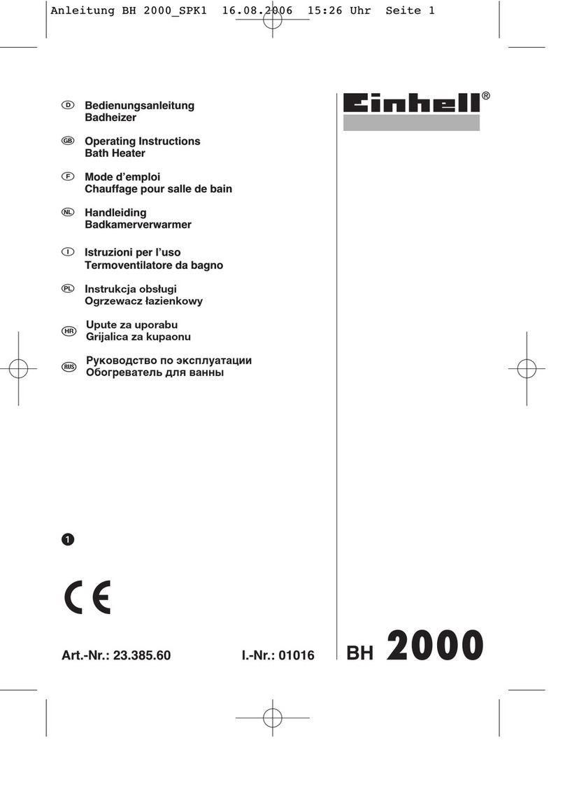EINHELL BH 2000 User manual