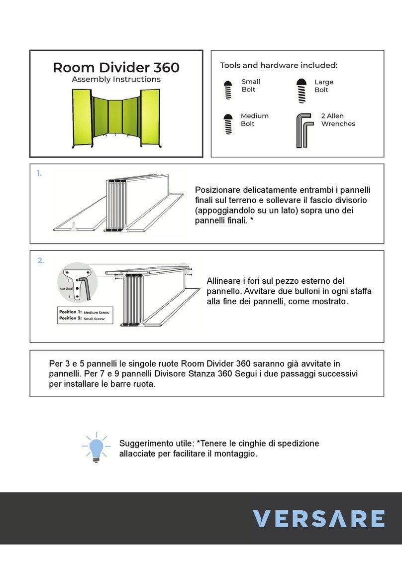 VERSARE Room Divider 360 Assembly instructions VERSARE Room Divider 360 Assembly instructions