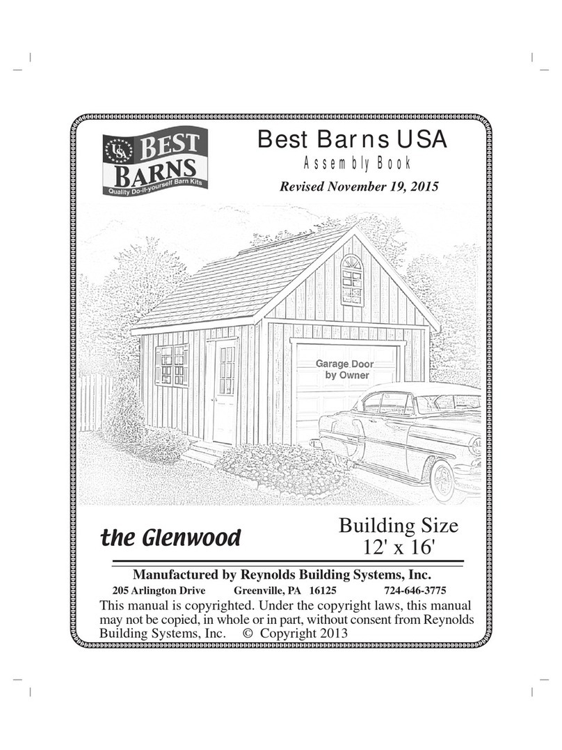 Reynolds Building Systems Best Barns USA Glenwood Assembly Book