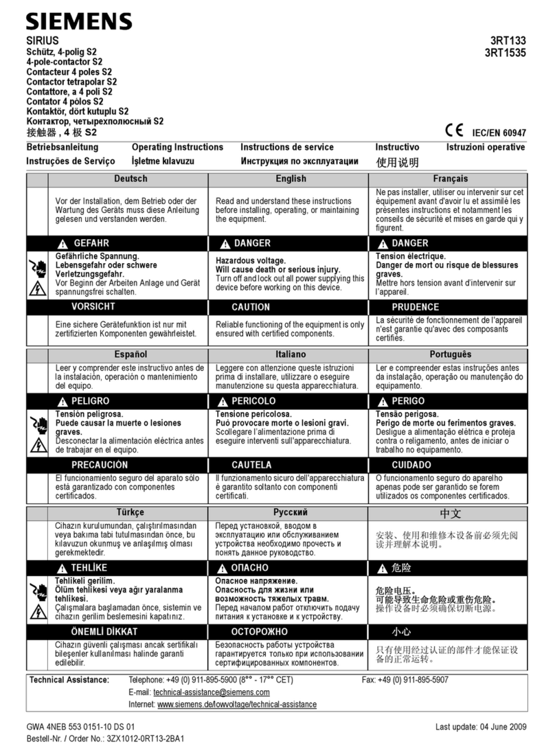 Siemens SIRIUS 3RT133 User manual