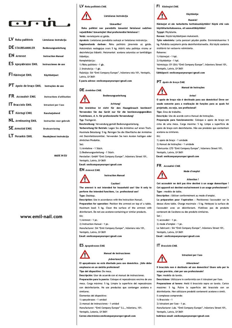 EMIL Armrest instruction manual