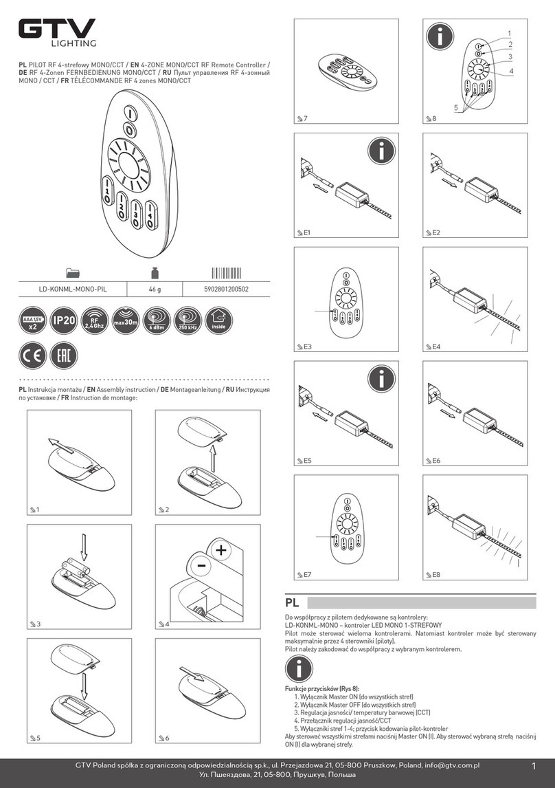 GTV LD-KONML-MONO-PIL Assembly instruction