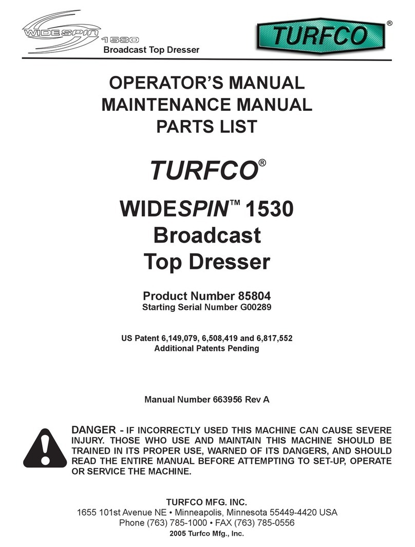 TURFCO WIDESPIN 1530 Operator's manual