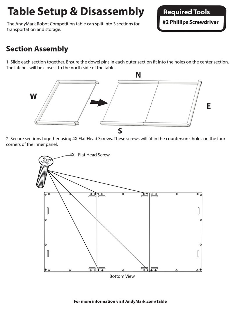 AndyMark Robot Competition Table Setup and Assembly Instructions AndyMark Robot Competition Table Setup and Assembly Instructions