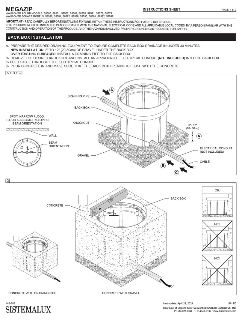 Sistemalux MEGAZIP S8500 User manual