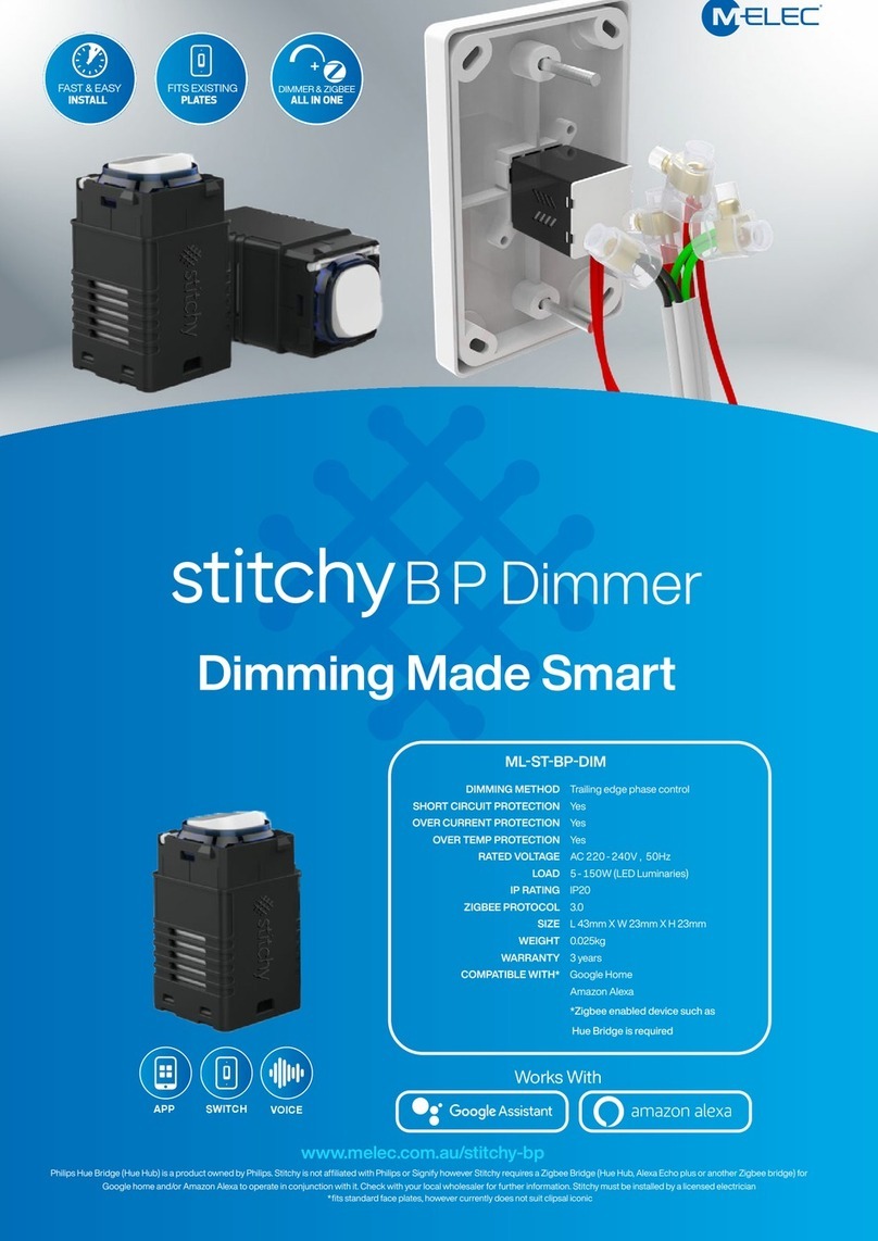 M-Elec ML-ST-BP-DIM quick start guide