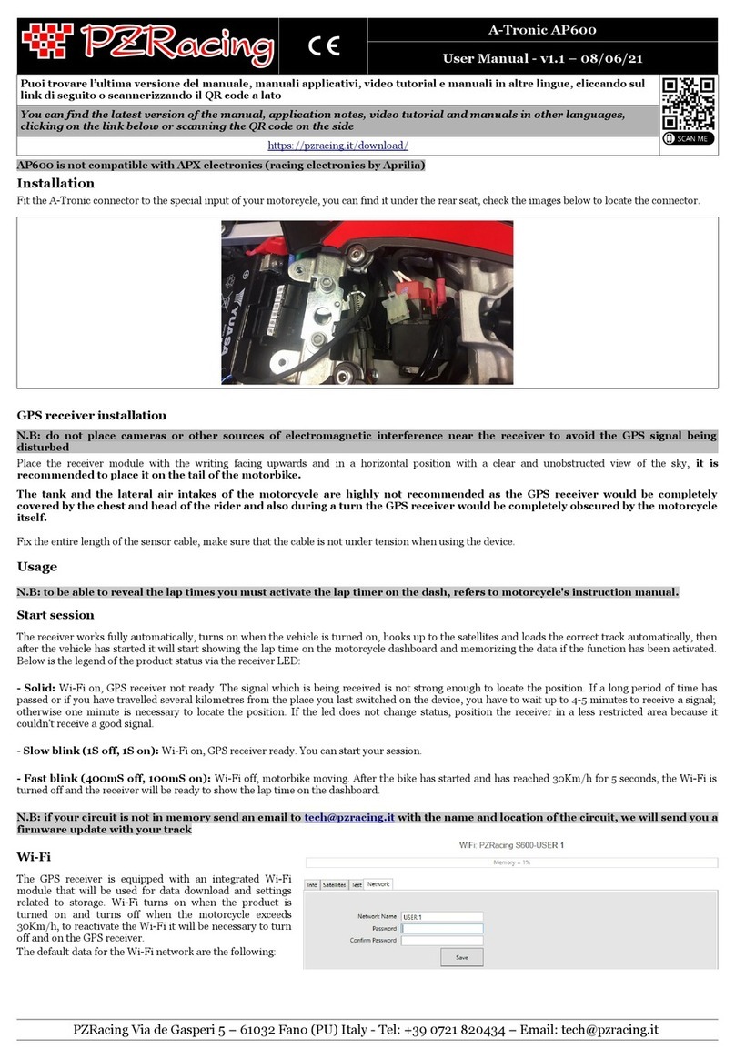 PZRacing A-Tronic AP600 user manual