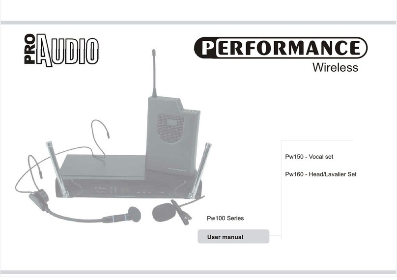 ProAudio Pw100 Series user manual
