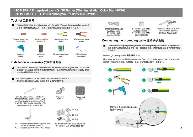 H3C MSR810 Operating and maintenance manual H3C MSR810 Operating and maintenance manual