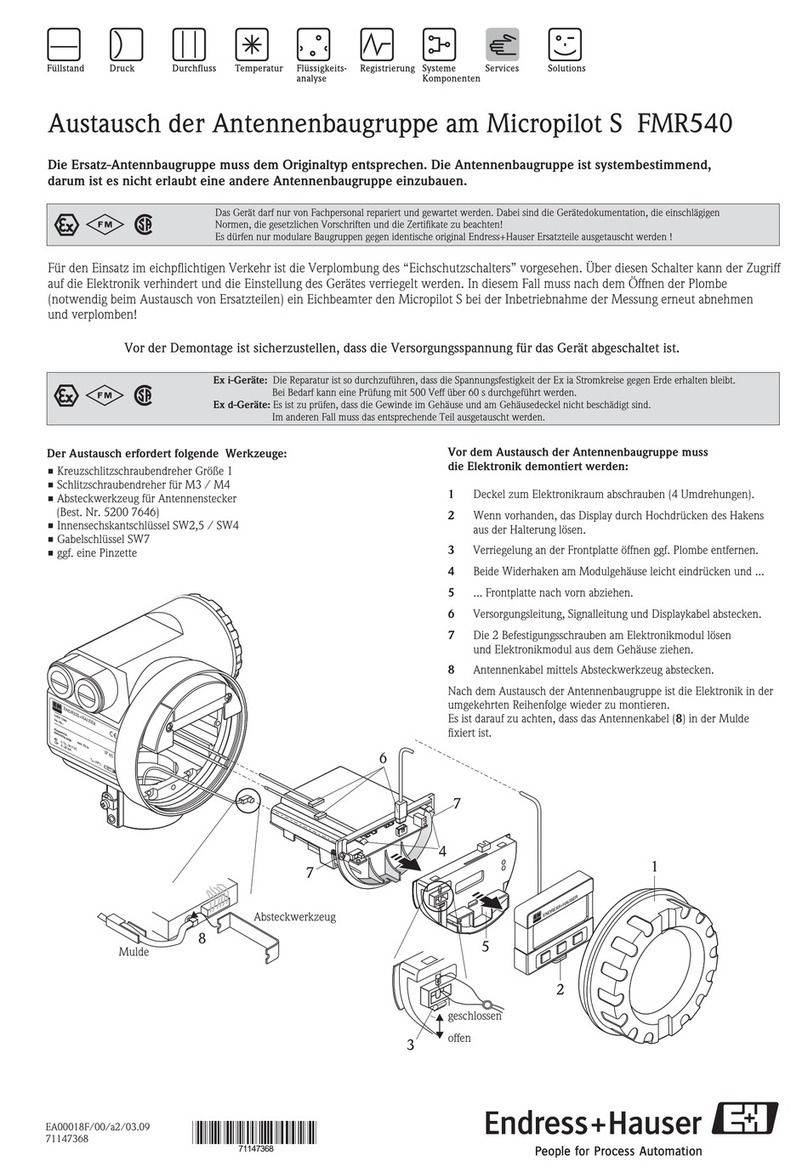 Endress+Hauser Micropilot S FMR540 manual