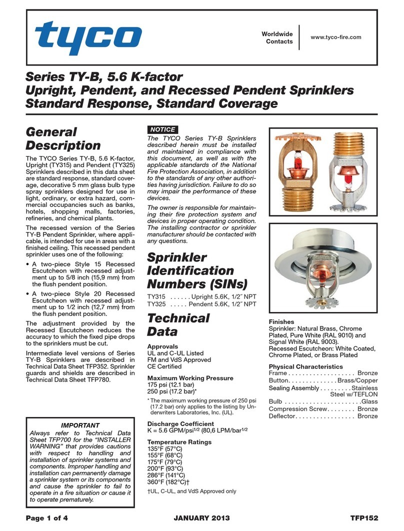 Tyco TY-B Series User manual Tyco TY-B Series User manual