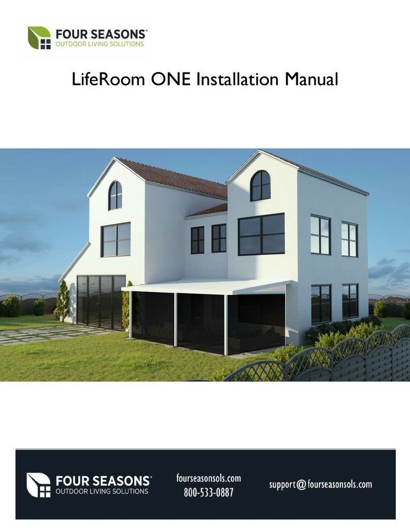 Four Seasons LifeRoom ONE installation manual Four Seasons LifeRoom ONE installation manual