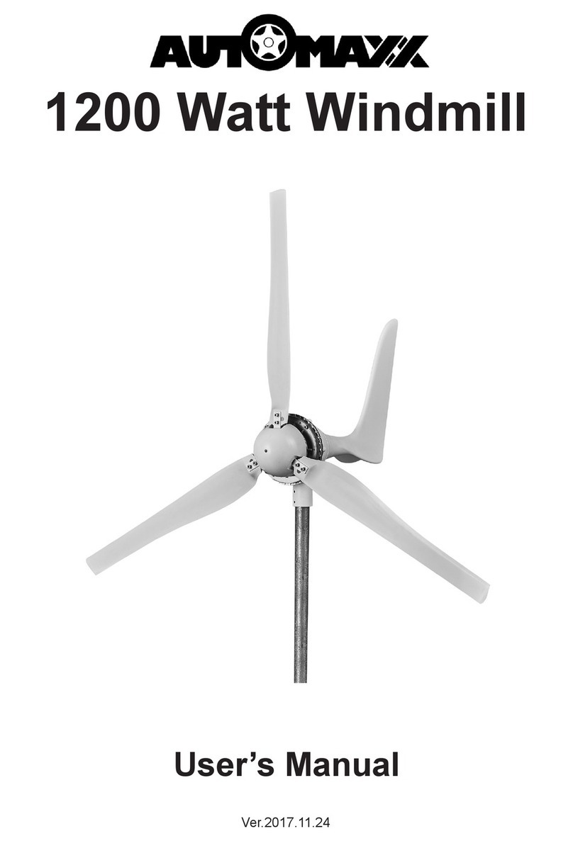 Automaxx 1200 Watts Wind Turbine User manual