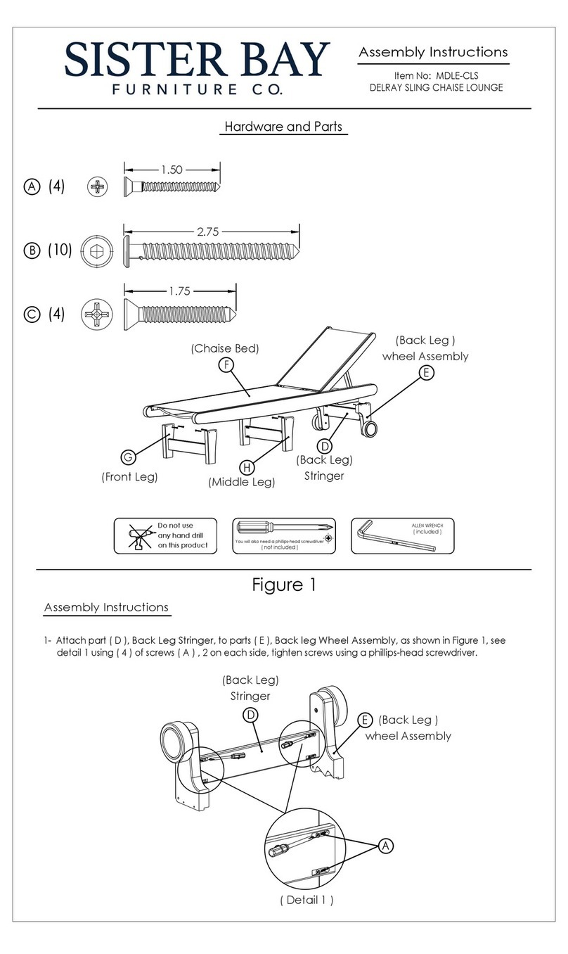 Sister Bay MDLE-CLS Assembly instructions