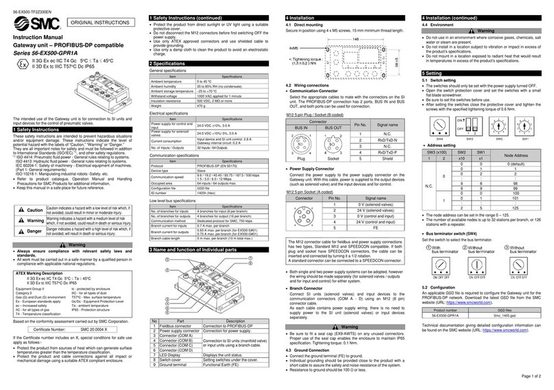 SMC Networks 56-EX500-GPR1A Series User manual
