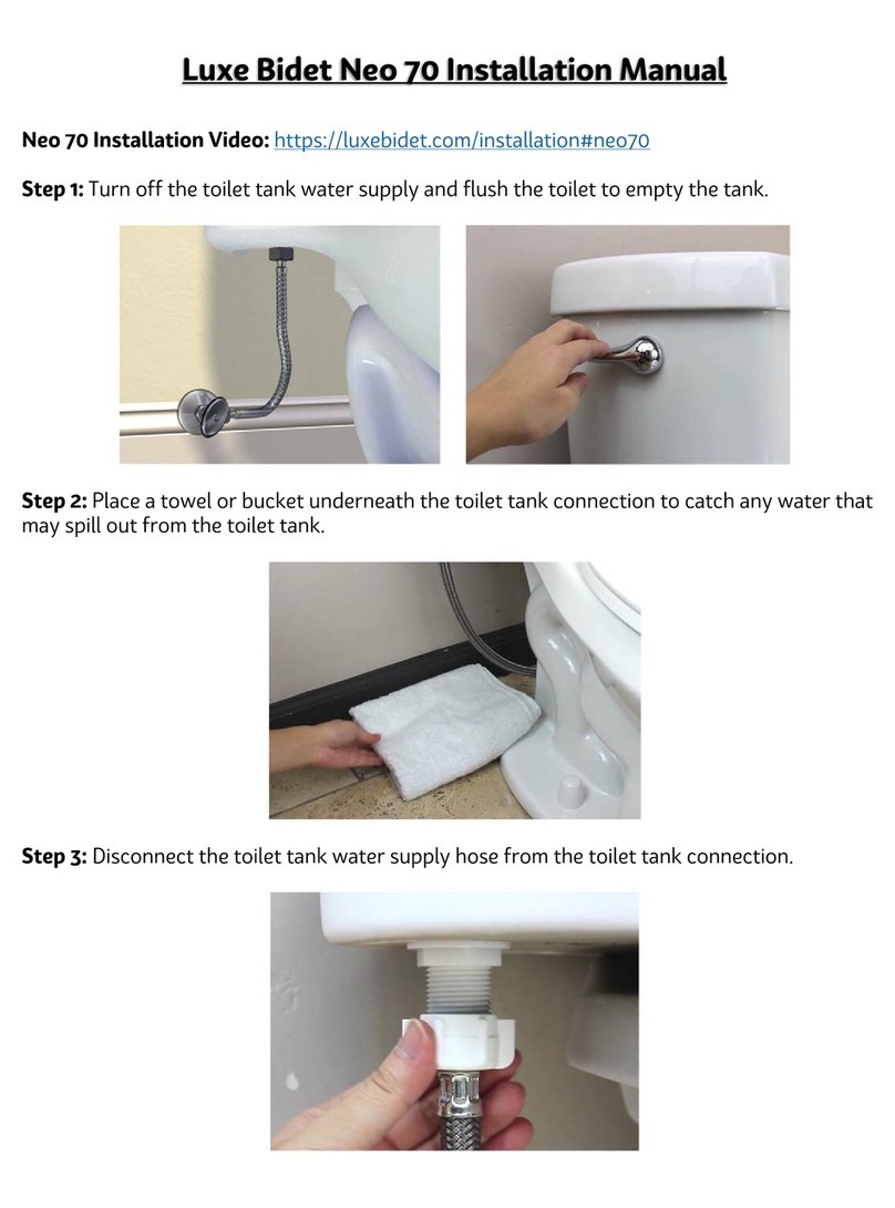 LUXE BIDET Neo 70 installation manual