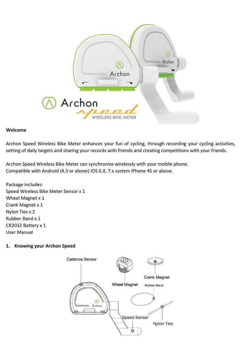 Archon Speed Wireless Bike Meter quick start guide