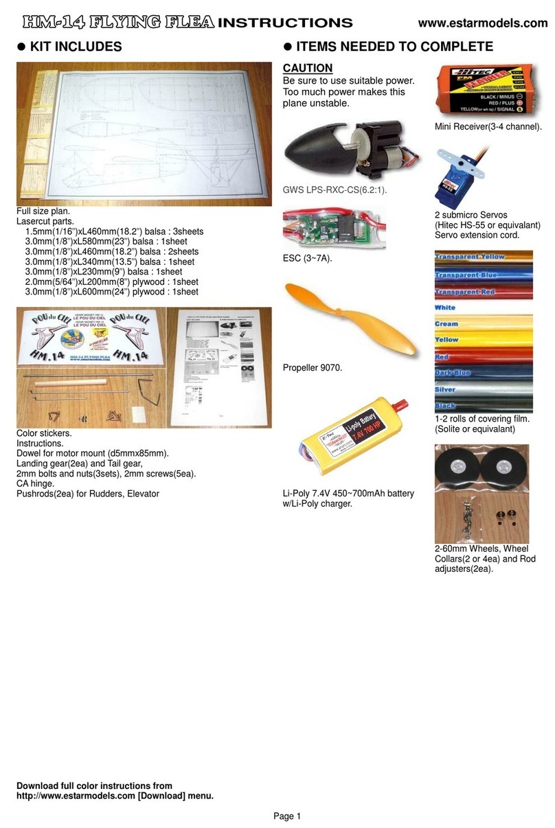 Estarmodels HM-14 FLYING FLEA instructions