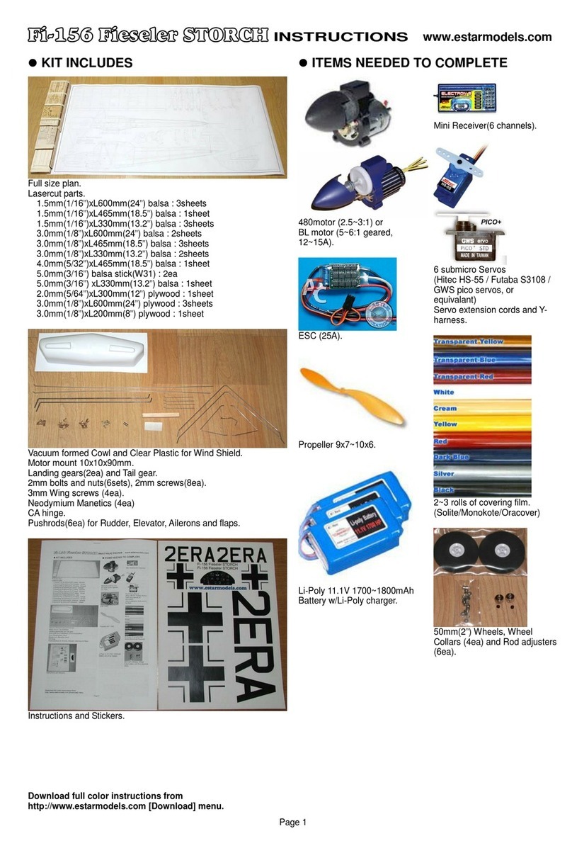 Estarmodels Fi-156 Fieseler STORCH I instructions