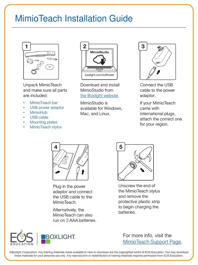 BOXLIGHT MimioTeach User manual