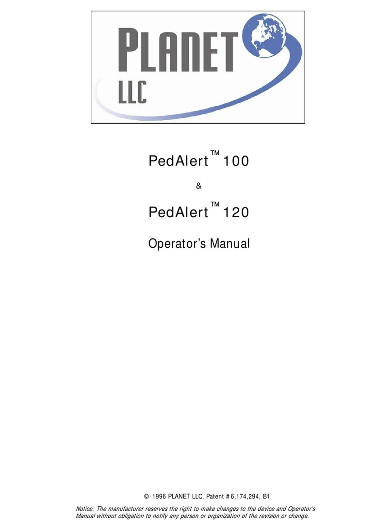 Planet PedAlert 100 Operator's manual Planet PedAlert 100 Operator's manual