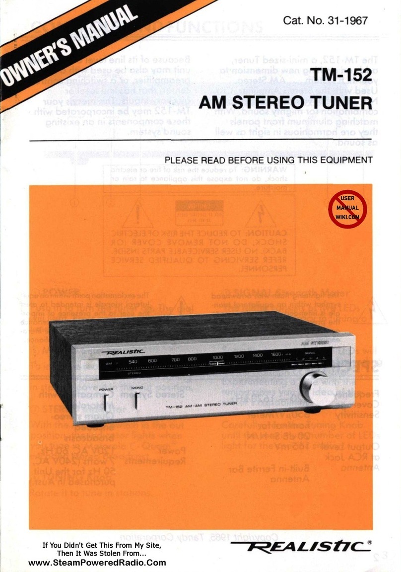 Realistic TM-152 owner's manual