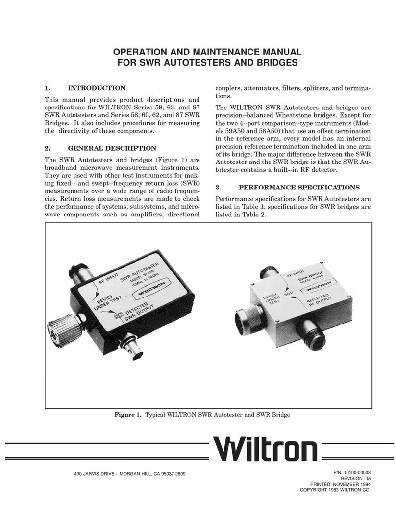 Wiltron 59A50 Operation and maintenance manual