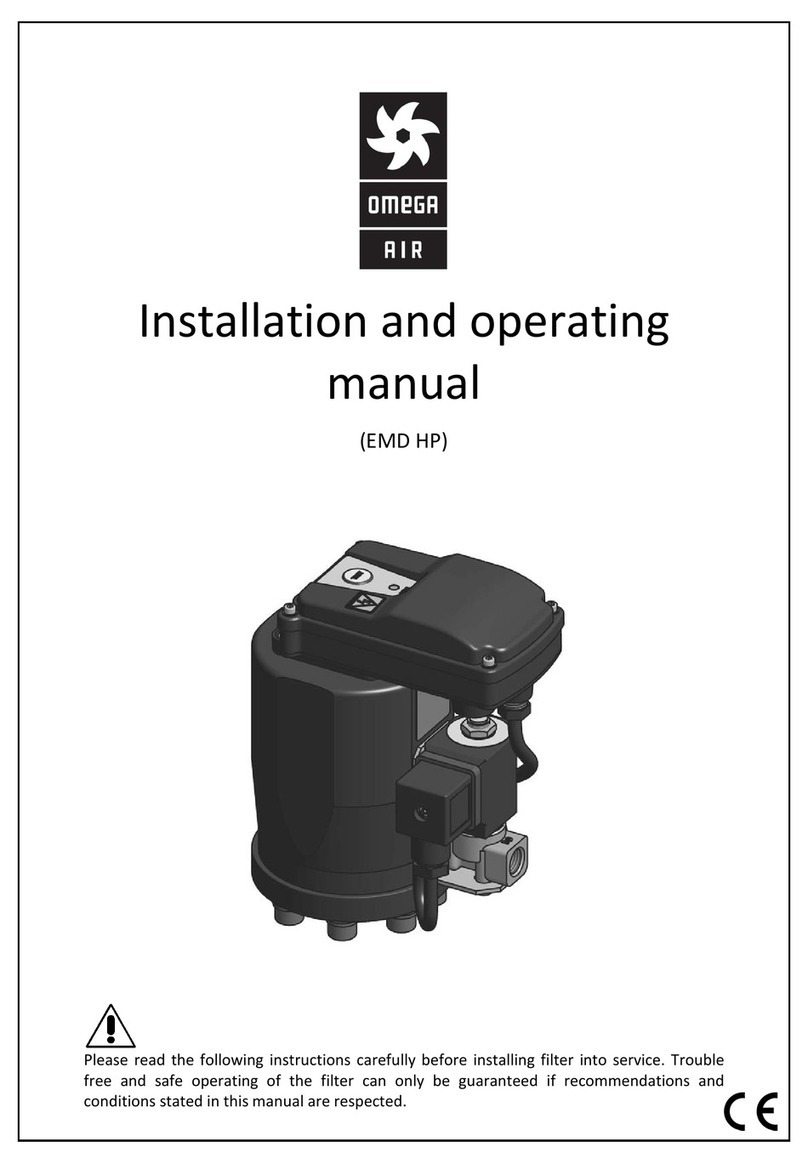 OMEGA AIR EMD HP Installation and operating manual