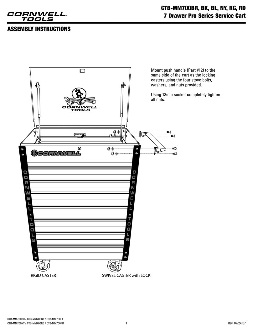 Cornwell Tools CTB-MM700BR Assembly instructions