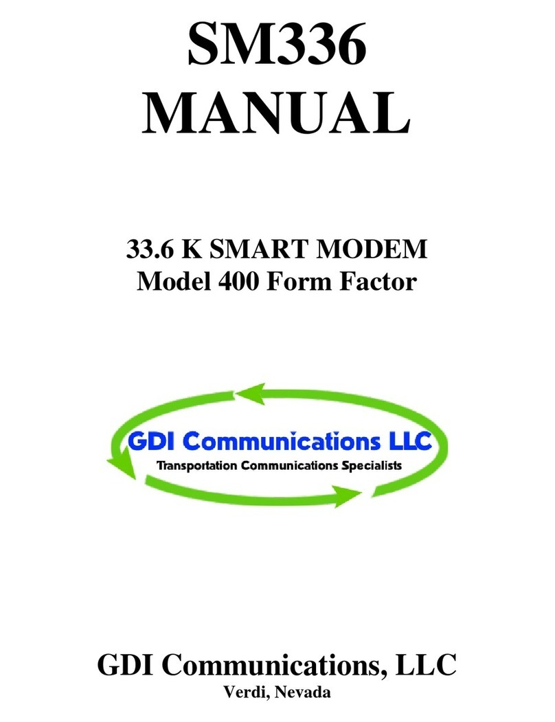 GDI COMMUNICATIONS SM336 manual