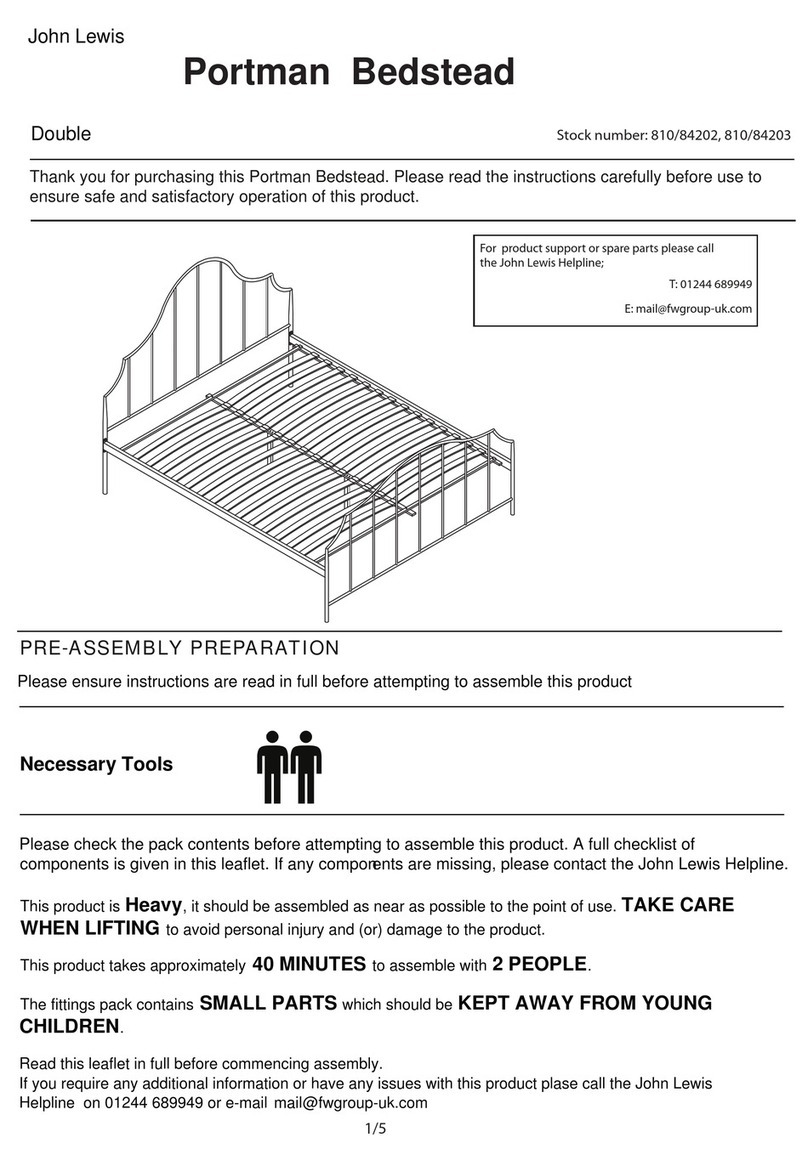 John Lewis Portman Bedstead manual
