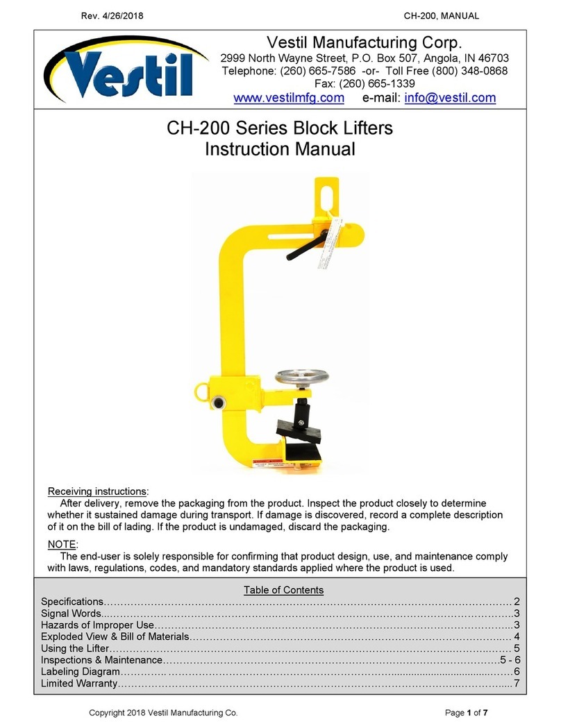 Vestil CH-200 Series User manual